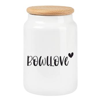 Bowl Foodie Smoothiebowl Bowllove Bowl Smoothie - Cookie Jar with Wooden Lid - white - Front