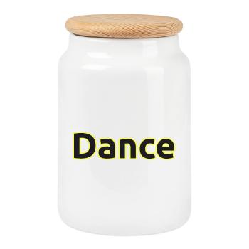 Dance - Keksdose mit Holzdeckel - Weiß - Vorne
