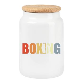 Boxen Vintage Look - Keksdose mit Holzdeckel - Weiß - Vorne