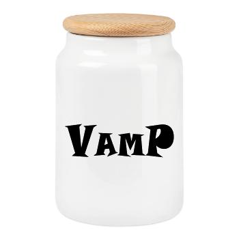VAMP - Keksdose mit Holzdeckel - Weiß - Vorne