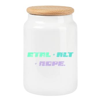 CTRL ALT NOPE - IT Motiv - Keksdose mit Holzdeckel - Weiß - Vorne