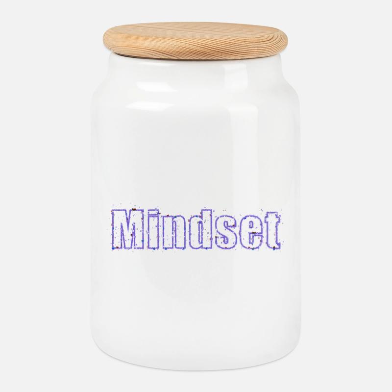 Mindset - Keksdose mit Holzdeckel - Weiß