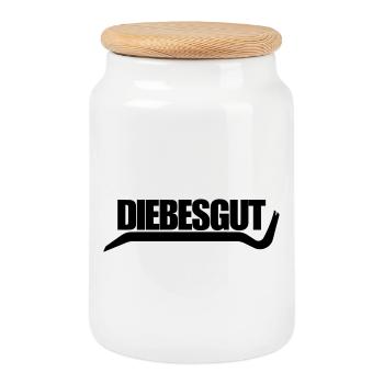 DIEBESGUT_BRECHEISEN - Boîte à biscuits avec couvercle en bois - blanc - Devant