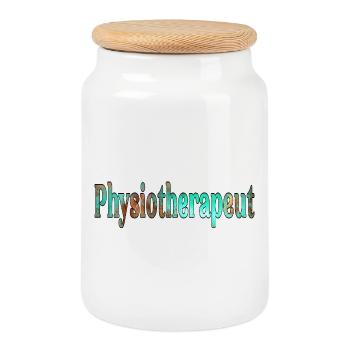 Physiotherapie Physiotherapeut - Keksdose mit Holzdeckel - Weiß - Vorne