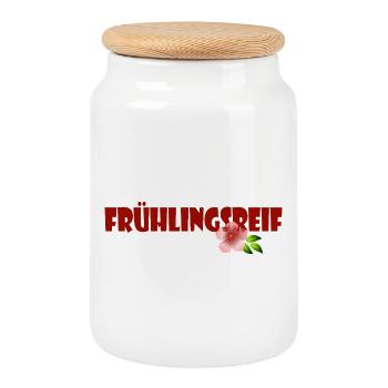 MÛR PRINTANIER - Boîte à biscuits avec couvercle en bois - blanc - Devant