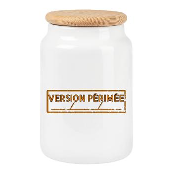  L'OBSOLÈTE - Boîte à biscuits avec couvercle en bois - blanc - Devant