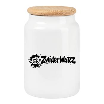 Zwiderwurz - Boîte à biscuits avec couvercle en bois - blanc - Devant