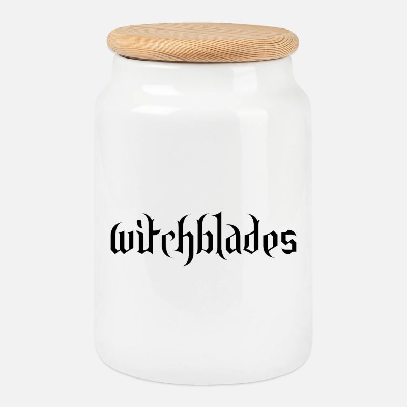 witchblades - Keksdose mit Holzdeckel - Weiß
