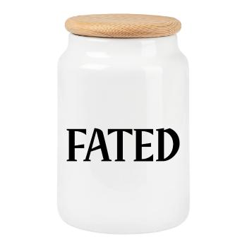 Fated - Keksdose mit Holzdeckel - Weiß - Vorne