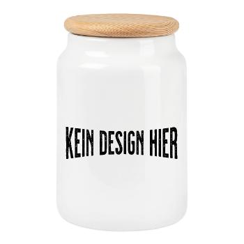 Pas de design ici Chemise drôle qui fait état - Boîte à biscuits avec couvercle en bois - blanc - Devant