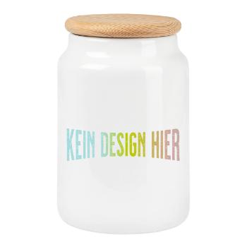 Pas de design ici Chemise drôle qui fait état - Boîte à biscuits avec couvercle en bois - blanc - Devant