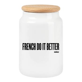french do it better - Keksdose mit Holzdeckel - Weiß - Vorne