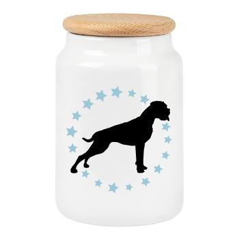 Couleur Boxer Zodiac 2 - Boîte à biscuits avec couvercle en bois - blanc - Devant