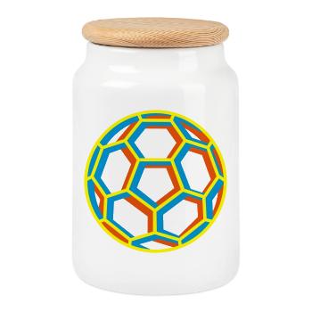 Handball - Cookie Jar with Wooden Lid - white - Front