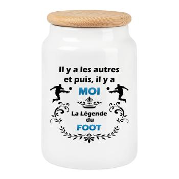 LA LEGENDE DU FOOT - Boîte à biscuits avec couvercle en bois - blanc - Devant