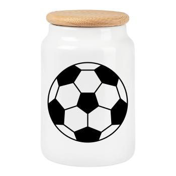 Football Sport Équipe Fan Ball Sports - Boîte à biscuits avec couvercle en bois - blanc - Devant
