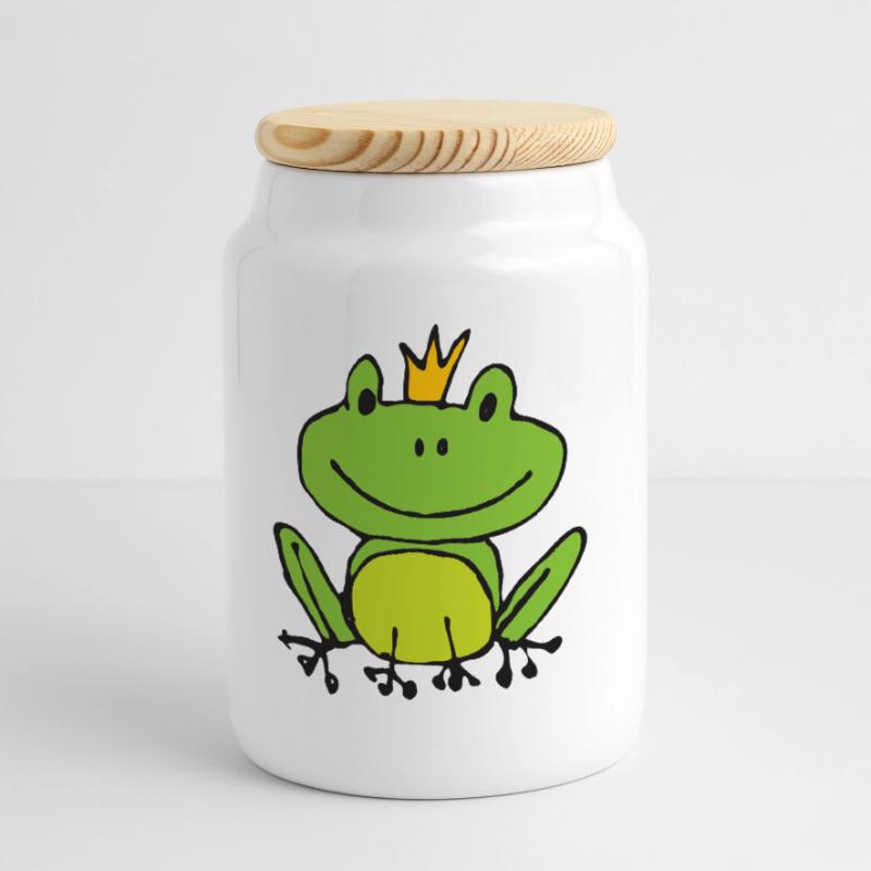 Frosch oder Prinz? Keksdose mit Holzdeckel