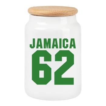 Free Jamaica 1962 - Independence - Proud Jamaicans - Keksdose mit Holzdeckel - Weiß - Vorne