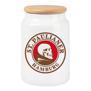St. Pauli - L'ultime St. Pauli / Hambourg - Boîte à biscuits avec couvercle en bois - blanc - Devant