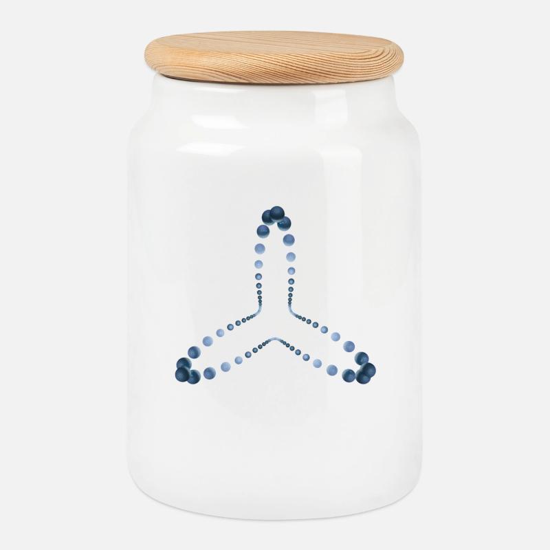 atom - Cellular four - Keksdose mit Holzdeckel - Weiß