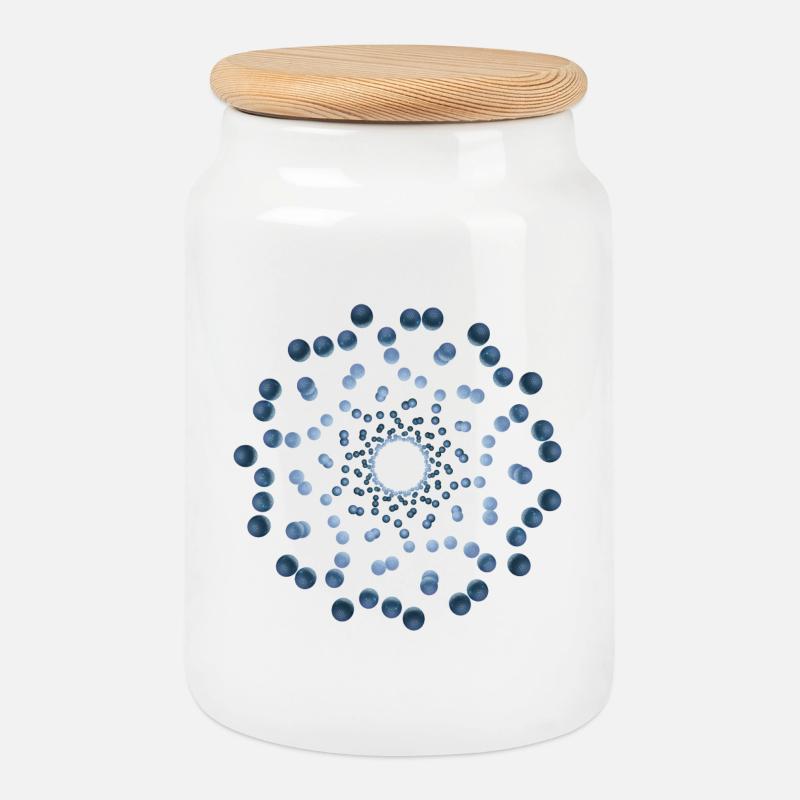 atom - Cellular three - Keksdose mit Holzdeckel - Weiß