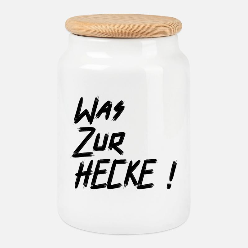 Was zur Hecke - Keksdose mit Holzdeckel - Weiß