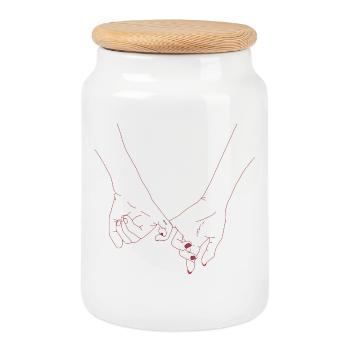 Unendliche Liebe - Keksdose mit Holzdeckel - Weiß - Vorne