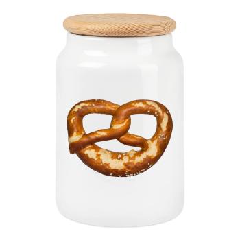 bayerische Bretze - Keksdose mit Holzdeckel - Weiß - Vorne