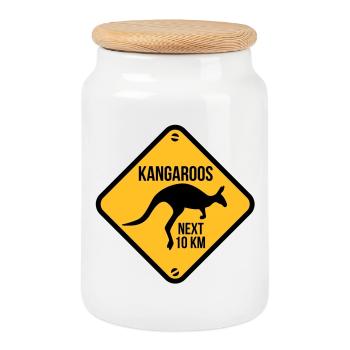 Australia - Australien - Keksdose mit Holzdeckel - Weiß - Vorne