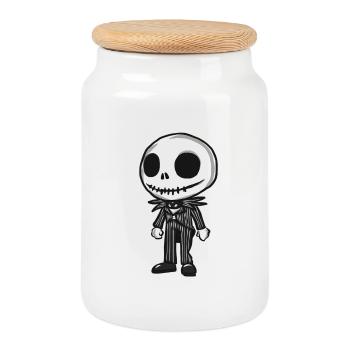 Gruselmonster Halloween Geschenk - Keksdose mit Holzdeckel - Weiß - Vorne