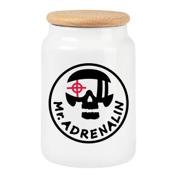 mr_adrenalin_pilot - Cookie Jar with Wooden Lid - white - Front