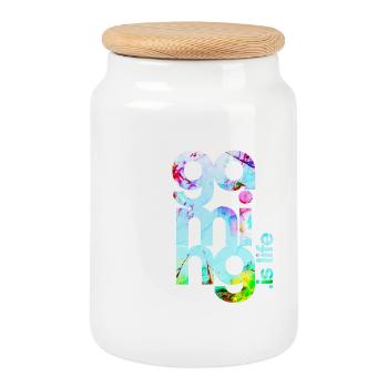 Gamer - Cookie Jar with Wooden Lid - white - Front