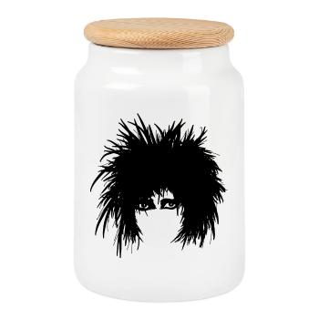 Dark Wave Electro Pop Punk Années 80 - Boîte à biscuits avec couvercle en bois - blanc - Devant