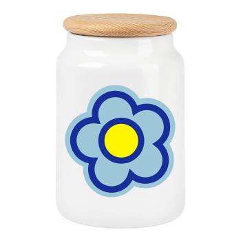 blume frühling sommer - Keksdose mit Holzdeckel - Weiß - Vorne