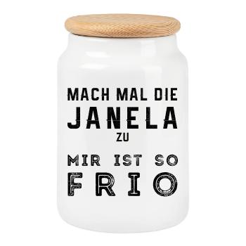 Brasilien Brasilianer Deutschland Geschenk lustig - Keksdose mit Holzdeckel - Weiß - Vorne