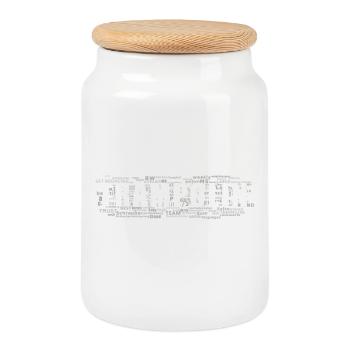 trampoline - Cookie Jar with Wooden Lid - white - Front