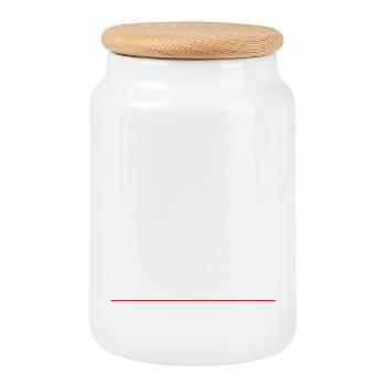 T-shirt féministe humoristique à message engagé - Boîte à biscuits avec couvercle en bois - blanc - Devant