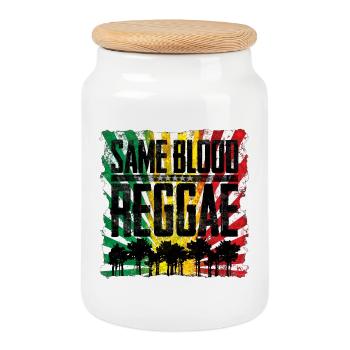 Same Blood, Different Roots Design - Keksdose mit Holzdeckel - Weiß - Vorne