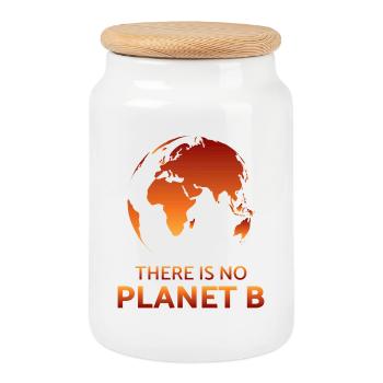Klimaschutz Umwelt Planet Erde Klima Klimapolitik - Keksdose mit Holzdeckel - Weiß - Vorne