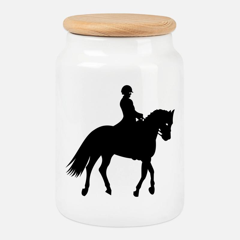 Ponyreiten - Keksdose mit Holzdeckel - Weiß