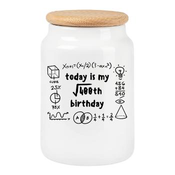 20 years old birthday birthday saying Funny - Cookie Jar with Wooden Lid - white - Front