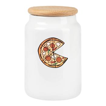 Matching partner family duo twins friends - Cookie Jar with Wooden Lid - white - Front