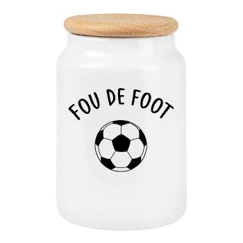 FOU DE FOOT  - Boîte à biscuits avec couvercle en bois - blanc - Devant