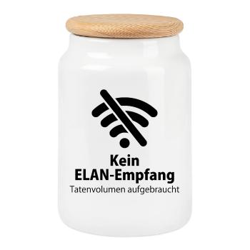 Handy Wlan Elan Smartphone Datenvolumen Geschenk - Keksdose mit Holzdeckel - Weiß - Vorne