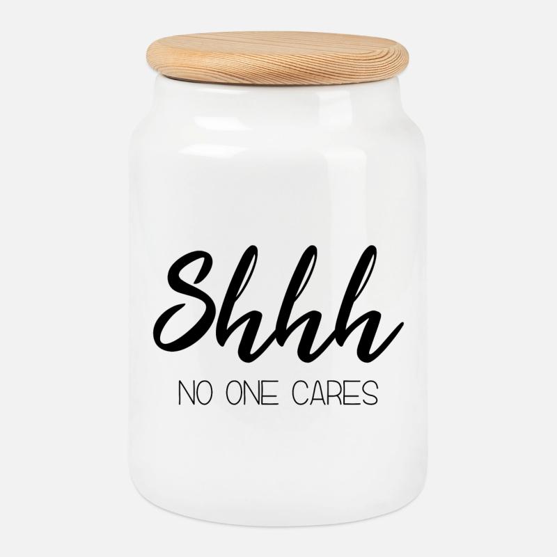words funny text quote & gift idea - Keksdose mit Holzdeckel - Weiß