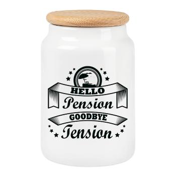Retraité Retraité Pension de retraite Grand-père Grand-mère Mythe - Boîte à biscuits avec couvercle en bois - blanc - Devant