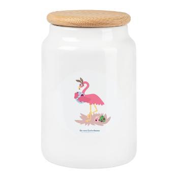 Nouveau lapin de Pâques - Boîte à biscuits avec couvercle en bois - blanc - Devant