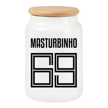 Maillot football drôle Drôle Humour - Boîte à biscuits avec couvercle en bois - blanc - Devant