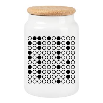 Nerdy design "prime numbers" up to 100 - Cookie Jar with Wooden Lid - white - Front
