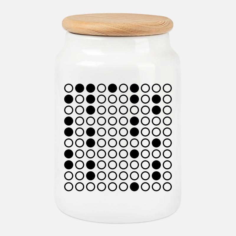 Conception ringard "nombres premiers" jusqu'à 100 - Boîte à biscuits avec couvercle en bois - blanc